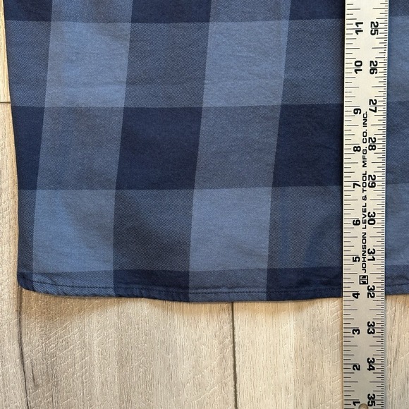 Levi Men's Plaid Button Down Long Sleeve Shirt Blue XXL Blue Navy Plaid - Picture 4 of 10